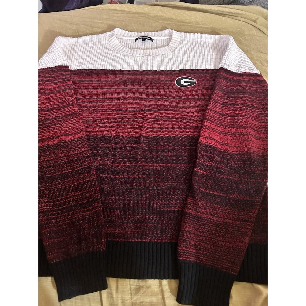 Georgia‎ Bulldogs Women's Knit Sweater Small Red White Black Emerson Street UGA